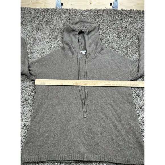 Pure‎ Jill Hoodie Sweater Womans M Gray Knit Ribbed Cozy Soft Pullover - Picture 5 of 9